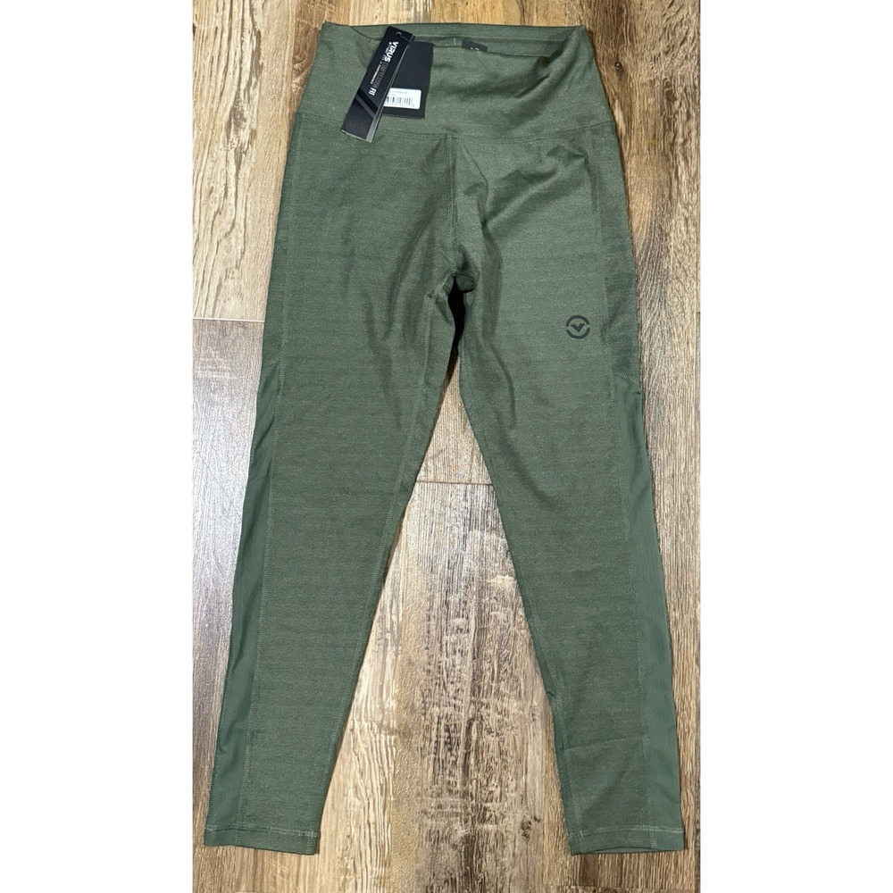 VIRUS Performance Compression Leggings Tech Pants VENT 7/8 Length Green NWT Med